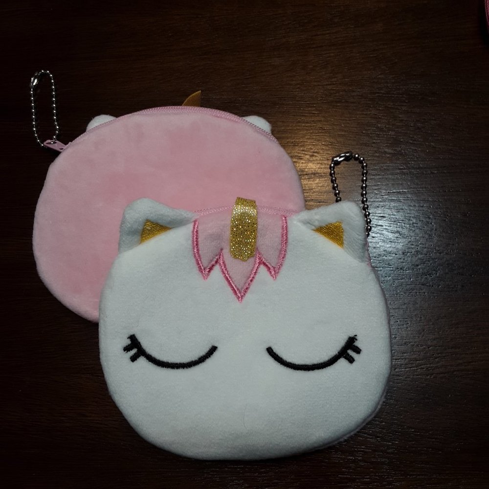 SALE! New Cute Plush Unicorn Coin Purse/Bag Tag